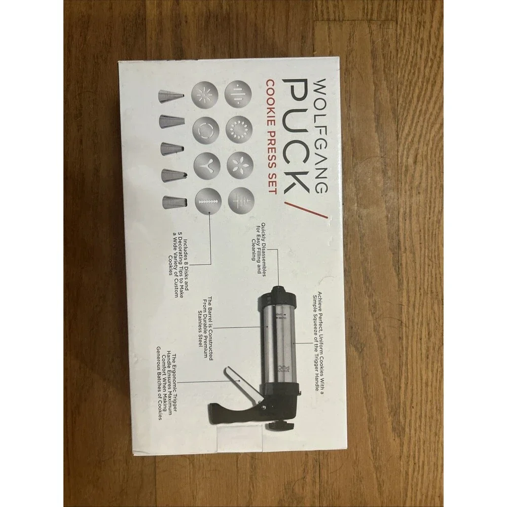 Wolfgang Puck 14 Piece Cookie Press and Decorating Set Kitchen Baking Gift New